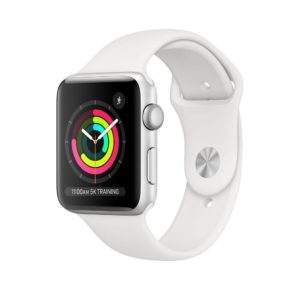 Apple watch S3 GPS 38mm silver aluminium case with white sport band