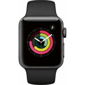 Apple watch S3 GPS 38mm space grey aluminium case with black sport band
